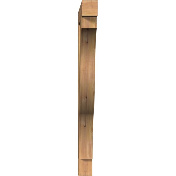 Funston Block Smooth Bracket, Western Red Cedar, 3 1/2W X 34D X 42H